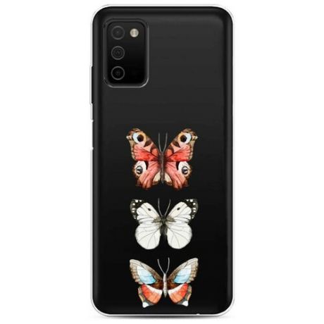 Силиконовый чехол "Бабочки в ряд 2" на Samsung Galaxy A03S / Самсунг Галакси A03S