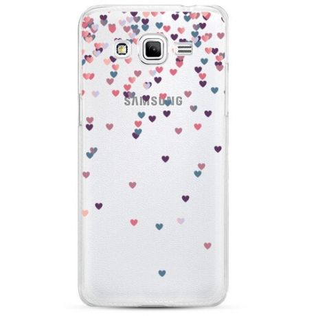 Силиконовый чехол Посыпка сердечки на Samsung Galaxy Grand Prime / Самсунг Галакси Гранд Прайм