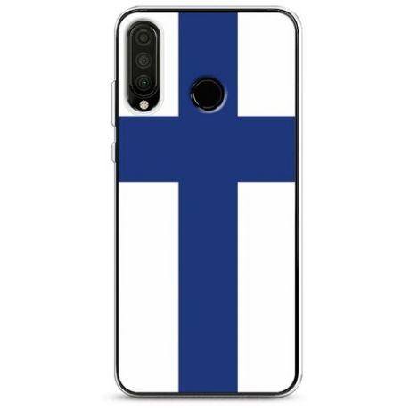 Силиконовый чехол "Флаг Финляндии 1" на Honor 20S / Хонор 20S