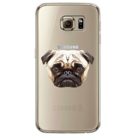 Силиконовый чехол "Мопс WTF" на Samsung Galaxy S6 edge / Самсунг Галакси С 6 Эдж