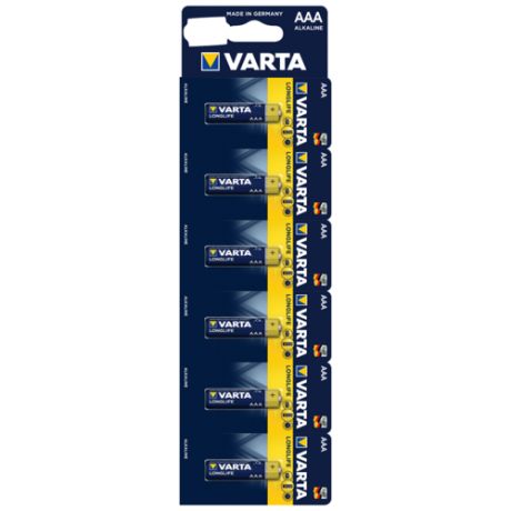 Батарейка VARTA LONGLIFE AAA/LR06 6шт