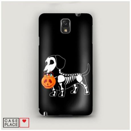 Чехол Пластиковый Samsung Galaxy Note 3 Пес скелет