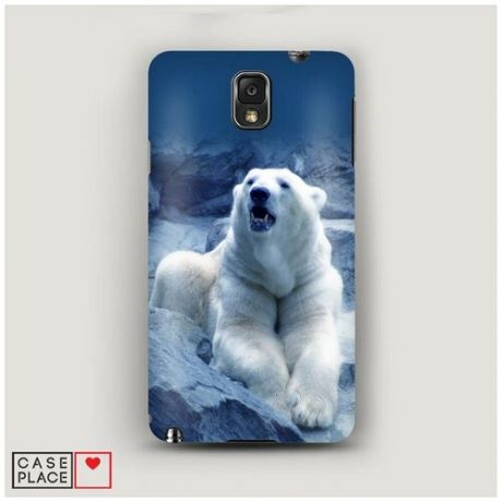 Чехол Пластиковый Samsung Galaxy Note 3 Белый медведь