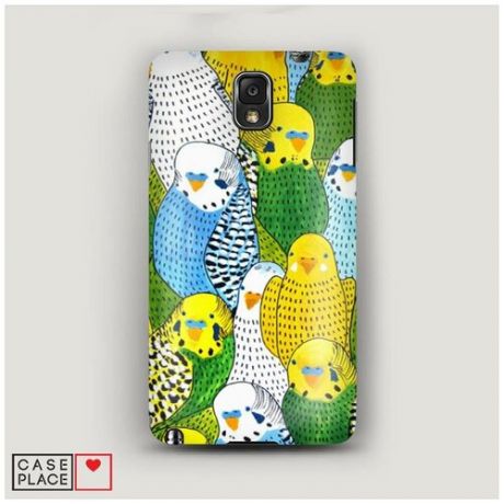 Чехол Пластиковый Samsung Galaxy Note 3 Попугаи