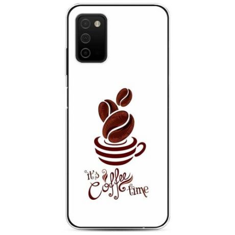 Силиконовый чехол "Coffee time" на Samsung Galaxy A03S / Самсунг Галакси A03S