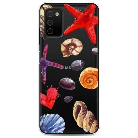 Силиконовый чехол "Морские жители цвете" на Samsung Galaxy A03S / Самсунг Галакси A03S