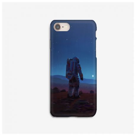 Силиконовый чехол космонавт на Apple iPhone 7 Plus/ Айфон 7 Плюс