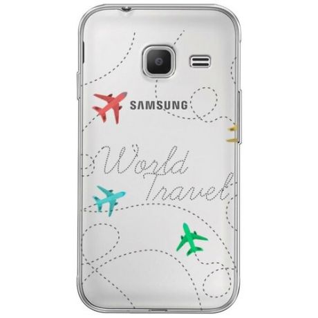Силиконовый чехол "Flights travel" на Samsung Galaxy J1 mini 2016 / Самсунг Галакси Джей 1 мини 2016