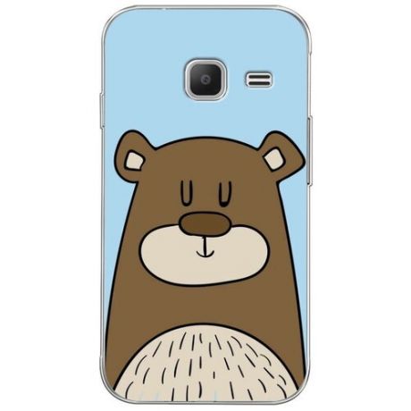 Силиконовый чехол "Бурый медведь арт" на Samsung Galaxy J1 mini 2016 / Самсунг Галакси Джей 1 мини 2016