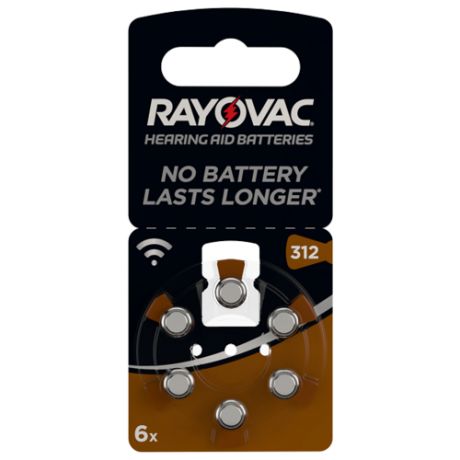 Батарейка VARTA RAYOVAC ACOUSTIC Type 312 6шт/бл