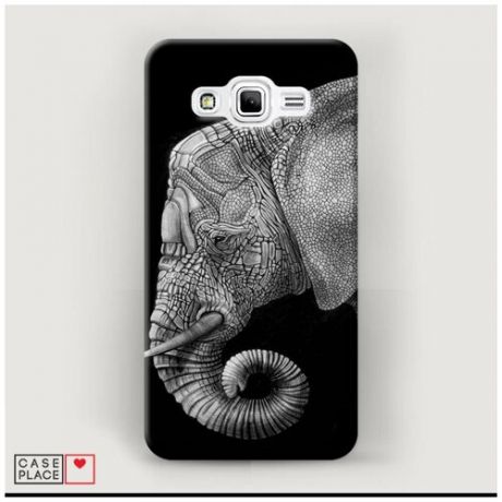 Чехол Пластиковый Samsung Galaxy J2 Prime 2016 Костяной слон