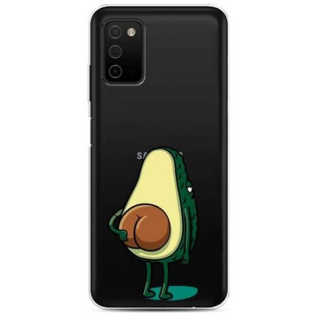 Силиконовый чехол "Попа авокадо" на Samsung Galaxy A03S / Самсунг Галакси A03S