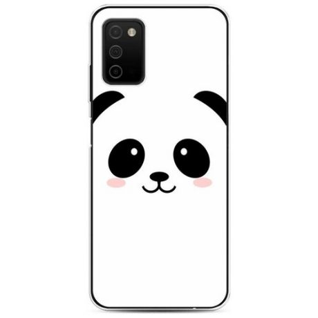 Силиконовый чехол "Улыбка панды" на Samsung Galaxy A03S / Самсунг Галакси A03S