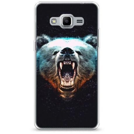Силиконовый чехол "Медведь из линий" на Samsung Galaxy J2 Prime 2016 / Самсунг Галакси Джей 2 Прайм 2016