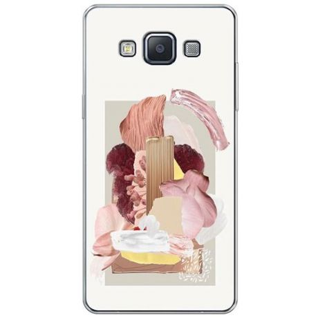 Силиконовый чехол "Бирюзово-розовый мрамор" на Samsung Galaxy A5 / Самсунг Галакси А5