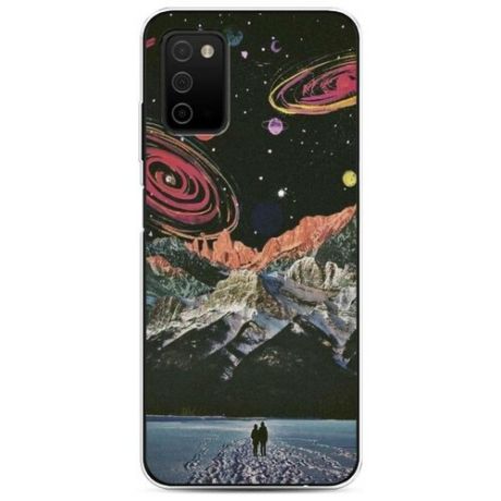 Силиконовый чехол "Сюрреализм в космосе" на Samsung Galaxy A03S / Самсунг Галакси A03S