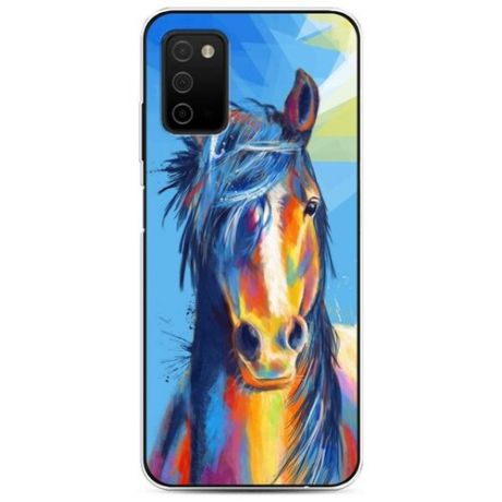 Силиконовый чехол "Лошадь арт 3" на Samsung Galaxy A03S / Самсунг Галакси A03S