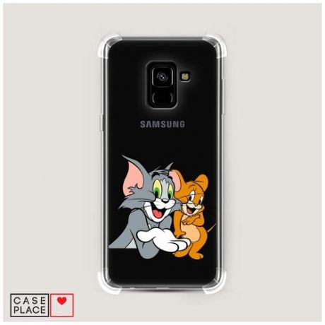 Чехол силиконовый Противоударный Samsung Galaxy A8 2018 Давай дружить?