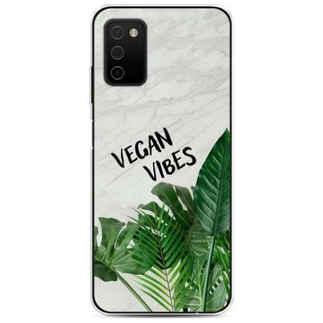 Силиконовый чехол "Vegan vibes" на Samsung Galaxy A03S / Самсунг Галакси A03S
