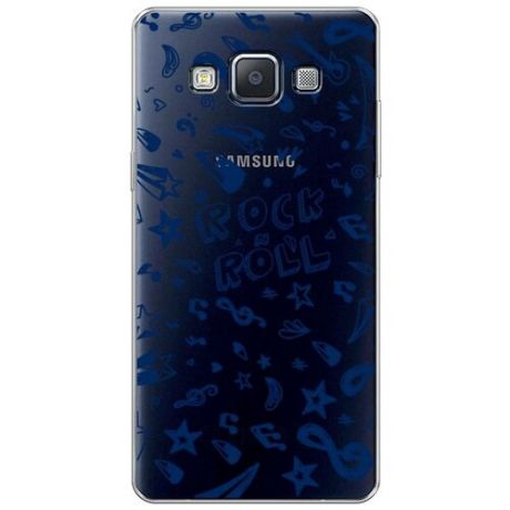 Силиконовый чехол "Сетка в горох черная" на Samsung Galaxy A5 / Самсунг Галакси А5