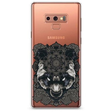 Силиконовый чехол "Медведь в узорах" на Samsung Galaxy Note 9 / Самсунг Галакси Нот 9