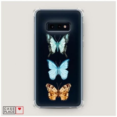 Чехол силиконовый Противоударный Samsung Galaxy S10E Бабочки в ряд 1