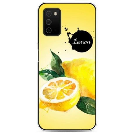 Силиконовый чехол "Лимон арт" на Samsung Galaxy A03S / Самсунг Галакси A03S