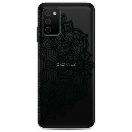 Силиконовый чехол "Мехенди черное" на Samsung Galaxy A03S / Самсунг Галакси A03S