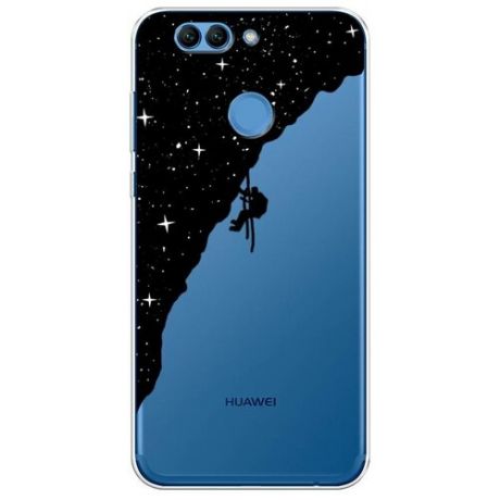 Силиконовый чехол "Скалолаз в космосе" на Huawei Nova 2 Plus / Хуавей Нова 2 Плюс