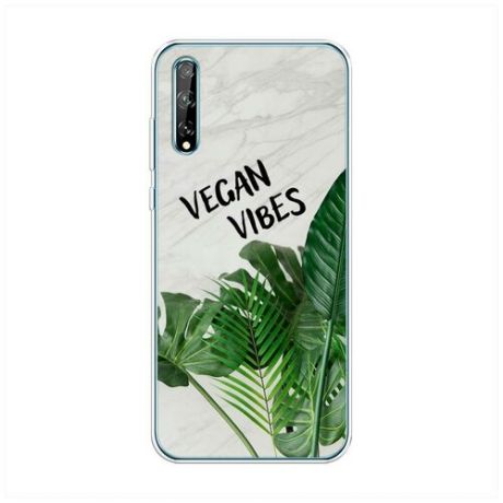 Силиконовый чехол "Vegan vibes" на Huawei Y8p / Хуавей Y8p