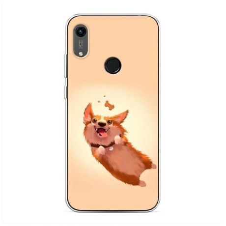 Силиконовый чехол "Корги фон" на Huawei Y6s / Хуавей Y6s