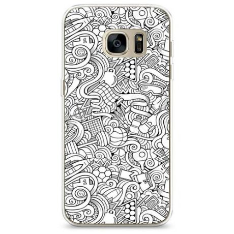 Силиконовый чехол "Бильярдная мозаика" на Samsung Galaxy S7 edge / Самсунг Галакси С 7 Эдж