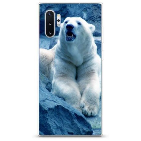 Силиконовый чехол "Медведь из линий" на Samsung Galaxy Note 10 + / Самсунг Гэлакси Нот 10 Плюс