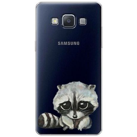 Силиконовый чехол "Красочный енот" на Samsung Galaxy A5 / Самсунг Галакси А5