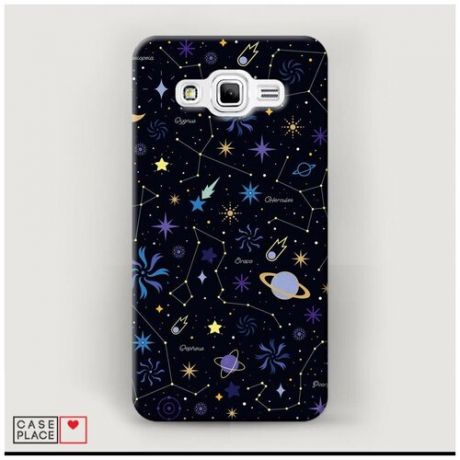 Чехол Пластиковый Samsung Galaxy J2 Prime 2016 Цветной космос
