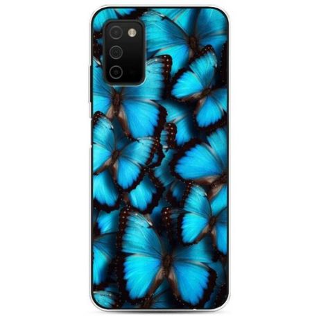 Силиконовый чехол "Тропическая бабочка 2" на Samsung Galaxy A03S / Самсунг Галакси A03S
