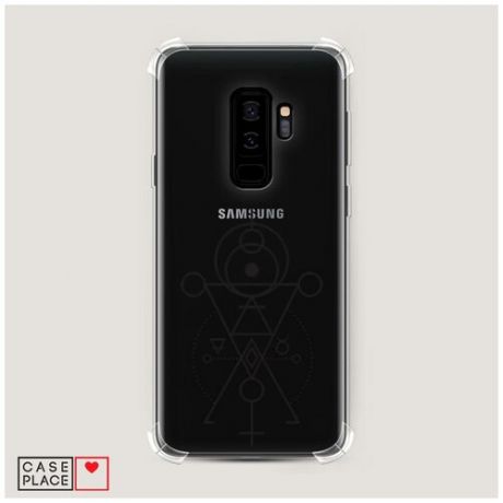 Чехол силиконовый Противоударный Samsung Galaxy S9 Plus Символы геометрия
