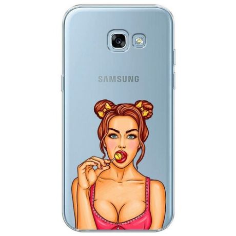 Силиконовый чехол "Кусачие губы" на Samsung Galaxy A5 2017 / Самсунг Галакси А5 2017