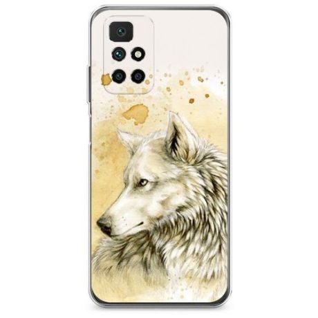 Силиконовый чехол "Волк лес" на Xiaomi Redmi 10 / Сяоми Редми 10