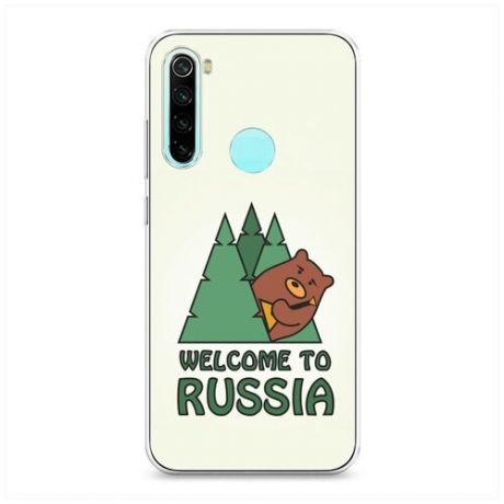 Силиконовый чехол "Welcome to Russia" на Xiaomi Redmi Note 8 / Сяоми Редми Нот 8