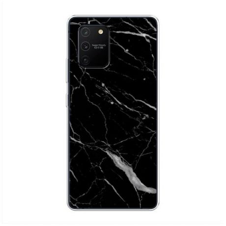Силиконовый чехол "Черный минерал" на Samsung Galaxy S10 Lite / Самсунг Галакси S10 Лайт