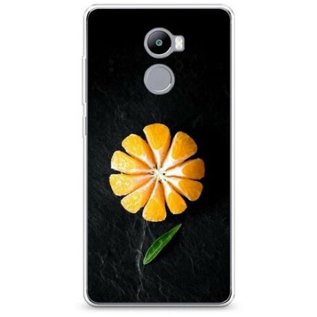 Силиконовый чехол "Апельсиновый цветочек" на Xiaomi Redmi 4 / Сяоми Редми 4