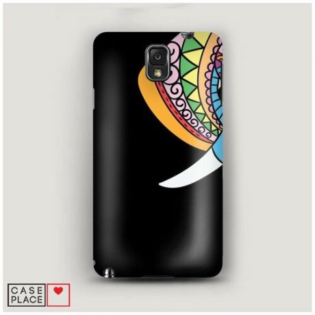Чехол Пластиковый Samsung Galaxy Note 3 Слоненок индийский узор