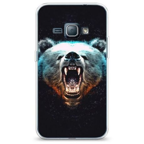 Силиконовый чехол "Медведь с шариком" на Samsung Galaxy J1 2016 / Самсунг Галакси Джей 1 2016