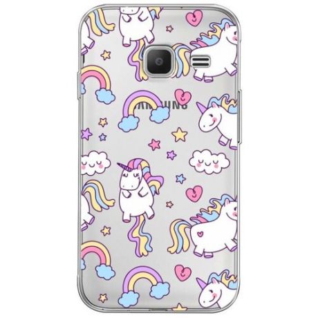 Силиконовый чехол "Sweet unicorns dreams" на Samsung Galaxy J1 mini 2016 / Самсунг Галакси Джей 1 мини 2016