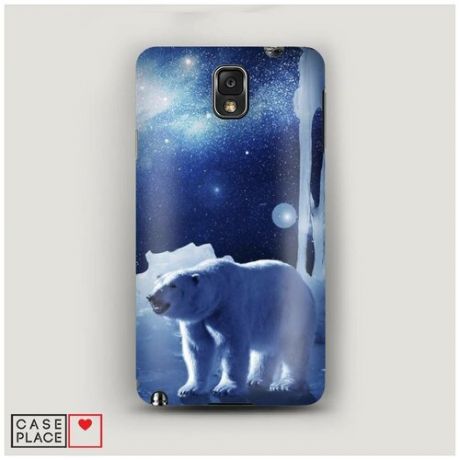 Чехол Пластиковый Samsung Galaxy Note 3 Белый медведь во льдах