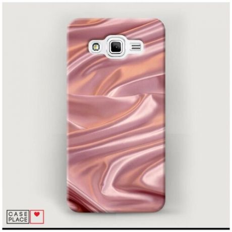Чехол Пластиковый Samsung Galaxy J2 Prime 2016 Текстура розовый шелк