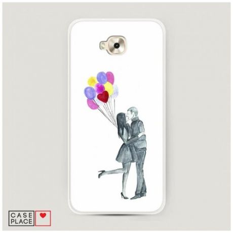Силиконовый чехол "Влюбленная пара с шариками" на Asus Zenfone 4 Selfie ZD553KL / Асус Зенфон 4 Селфи ZD553KL