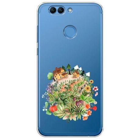 Силиконовый чехол "Зеленая поляна" на Huawei Nova 2 Plus / Хуавей Нова 2 Плюс