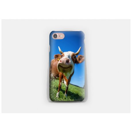 Силиконовый чехол корова на Apple iPhone 8 Plus/ Айфон 8 Плюс